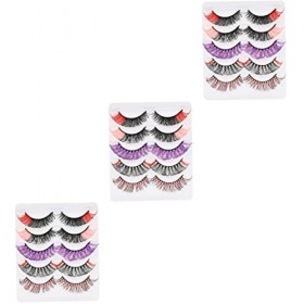 Ipetboom 3 Boîtes De Cils Colorés Cils Longs Et Épais Faux Cils Cosmétiques Extensions De Cils Colorés Faux Cils Pour Hallowe