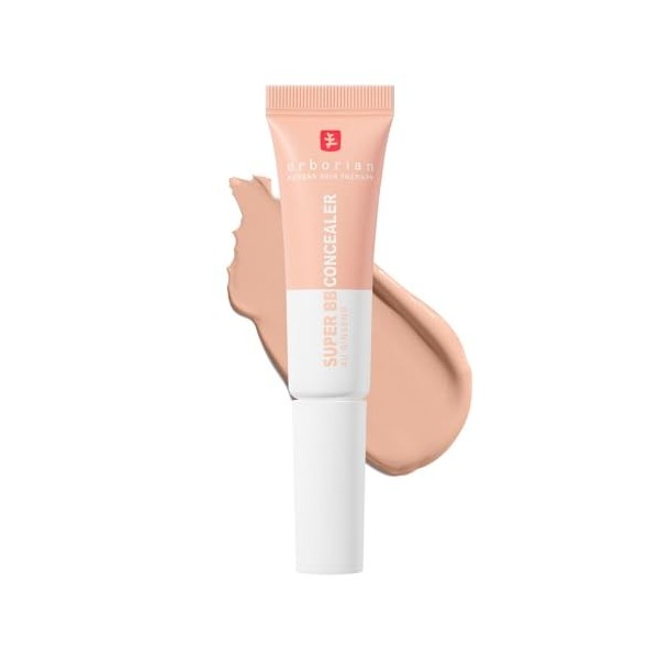 Erborian – Super BB CONCEALER – Anticernes-soin haute couvrance enrichi en Niacinamide et SPF 25 - Correcteur yeux hydratant,