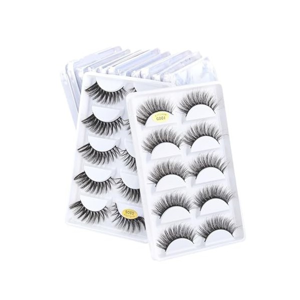 UAMOU En vrac 2/50/100 boîtes de Faux Cils 3D Cils de vison Volume naturel Extension de Cils Faux Cils en vrac Cilios Cheerfu