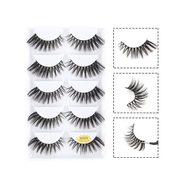 UAMOU En vrac 2/50/100 boîtes de Faux Cils 3D Cils de vison Volume naturel Extension de Cils Faux Cils en vrac Cilios Cheerfu