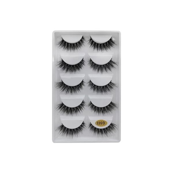 UAMOU En vrac 2/50/100 boîtes de Faux Cils 3D Cils de vison Volume naturel Extension de Cils Faux Cils en vrac Cilios Cheerfu