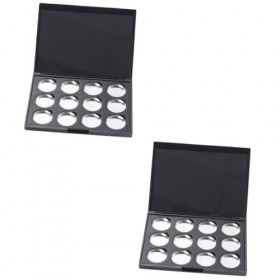 FRCOLOR 2 Pièces Maquillage Vide Fard à Paupières En Poudre Casseroles Vides Pour Le Maquillage Fard à Paupières Compact Vide