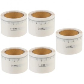 Housoutil 5 Rouleaux Règle De Des Sourcils Lame Rasoir Moule Etiquette Autocollante Autocollant De Mesure Des Sourcils Blanch