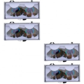 Mipcase 4 Paires De Faux Cils Longs Cils Maquillage Cils Faux Cils Faux Cils Extension De Cils Vêtements Naturels