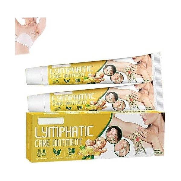 GooLiving Anti-Hump Lymphcare Pommade au gingembre, pommade détox lymphatique anti-gonflement, pommade raffermissante anti-ce