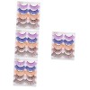 FRCOLOR 25 Paires Faux Cils Colorés Cils Dhalloween Dramatiques Cils Pelucheux Cils Faits à La Main Cils En Fibres Synthétiq