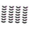 POPETPOP 28 Paires Faux Cils Colorés Cils Russes Cils De Couleur Scintillante Cils Oeil De Chat Cils Dhalloween Cils Demi-te