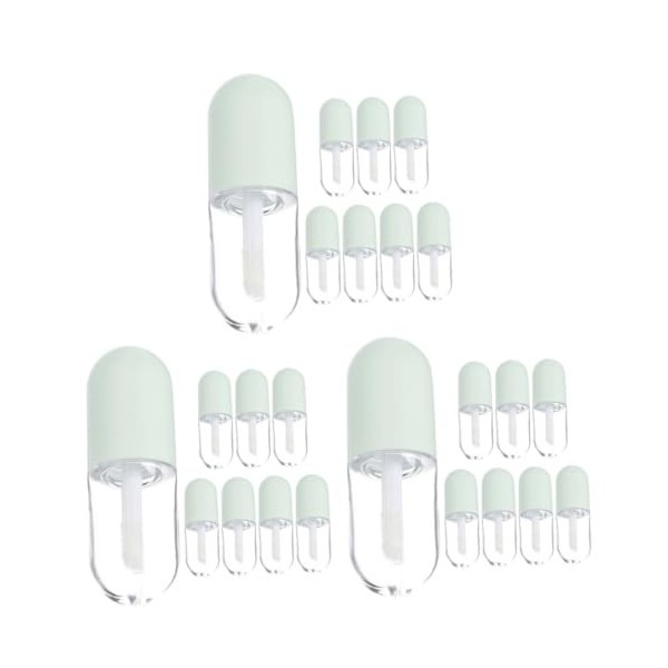POPETPOP 40 Pièces Tube De Brillant à Lèvres Tubes De Brillant à Lèvres Transparents Terrarium En Verre Lèvre En Plastique Tr