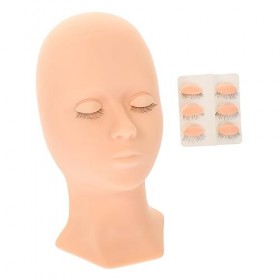 POPETPOP 1 Jeu Modèle De Cils Greffés Tête De Mannequin Modèle De Formation De Greffe De Cils Tête De Pratique Dextension De