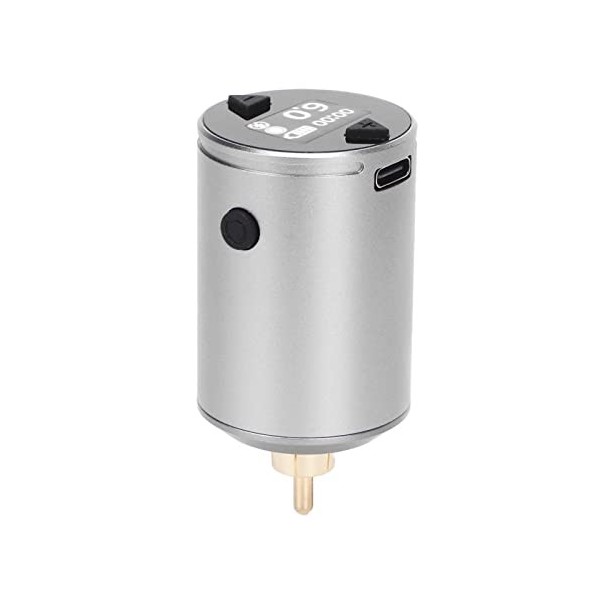 Alimentation sans Fil pour Tatouage, Mini Batterie de Tatouage Portable RCA avec Affichage Numérique LCD, Banque Dalimentati