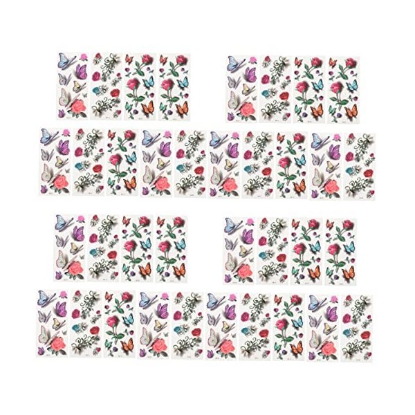 FRCOLOR Lot de 45 feuilles dautocollants imperméables 3D pour meubles - Autocollants uniques à frotter pour transferts diod