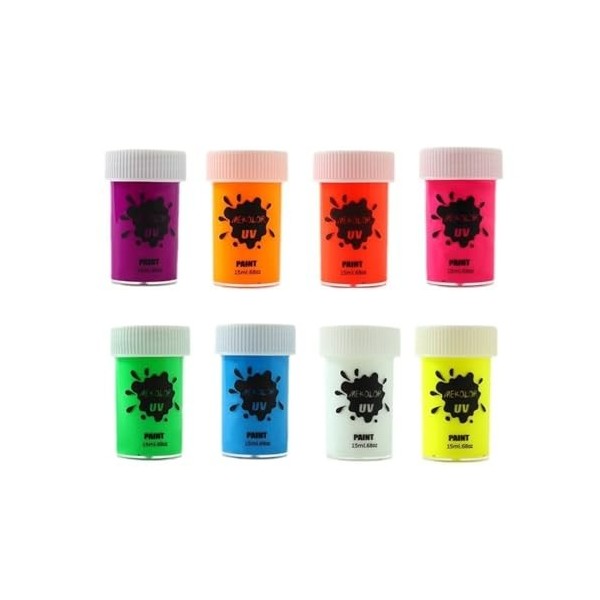 Kit de peinture faciale Pâte fluorescente aquarelle de fête de vacances, peinture for le corps, pâte fluorescente for peintur