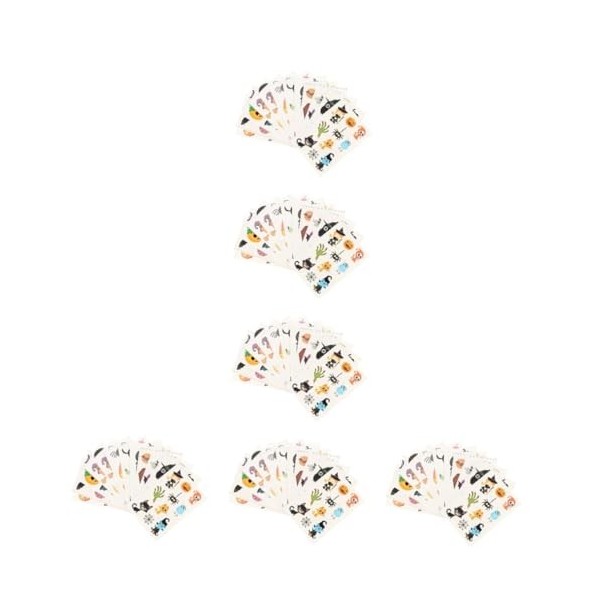 ABOOFAN 120 Feuilles DAutocollants DHalloween Autocollants De De Fête Autocollants De Citrouille Autocollants De Corps De F