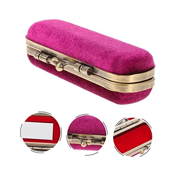 FRCOLOR 2 Pièces Coffret Rouge à Lèvres Femme Organisateur Portable De Rouge à Lèvres Porte Rouge à Lèvres Vintage Sac à Main