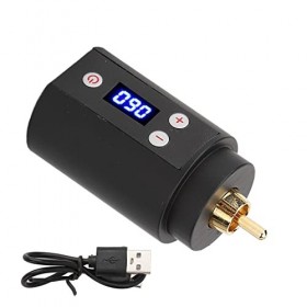 Alimentation de Tatouage, Mini Batterie de Tatouage sans Fil Dédiée 3‑12 V au Lithium avec écran LCD, Connexion RCA, Alimenta