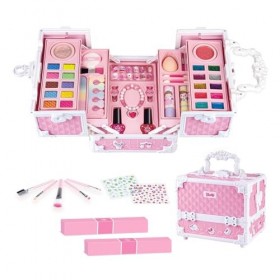 Ensemble de Maquillage pourenfants, Ensembles de Maquillage pourenfants sûrs et lavables pour Filles, véritable kit de Maquil