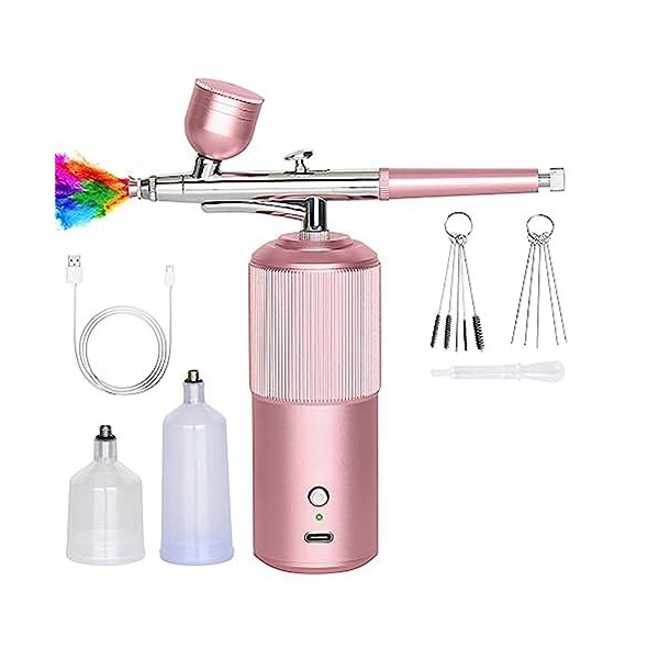 PAMENET Kit daérographe portable rechargeable professionnel sans fil pour nail art, maquillage A