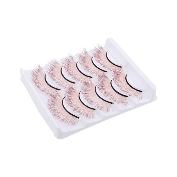 DOITOOL 20 Paires De Faux Cils Colorés 5D Faux Cils Longs Cils Pour Halloween Cils Colorés Cils Supérieurs Inférieurs Fête Fa