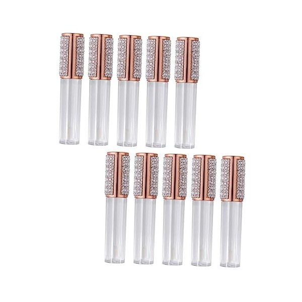 DRESSOOS 10Pcs Rouge À Lèvres Brillant À Lèvres Tube À Lèvres Flacons De Brillant À Lèvres Bouteilles DHuile À Lèvres Tubes 