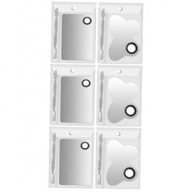 minkissy 6 Pcs Outil De Mélange Ongles Fard À Paupières Mélange De Maquillage En Acier Inoxydable Et Spatule Gel Mélange Pale