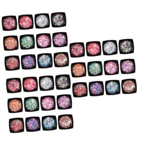 FRCOLOR Lot de 3 trousses de maquillage pour le corps - Paillettes colorées - Chapeaux de fête colorés - Gel à paillettes pou