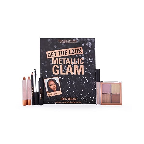 Makeup Revolution, Get The Look, Metallic Glam, Ensemble-cadeau, 6 pcs