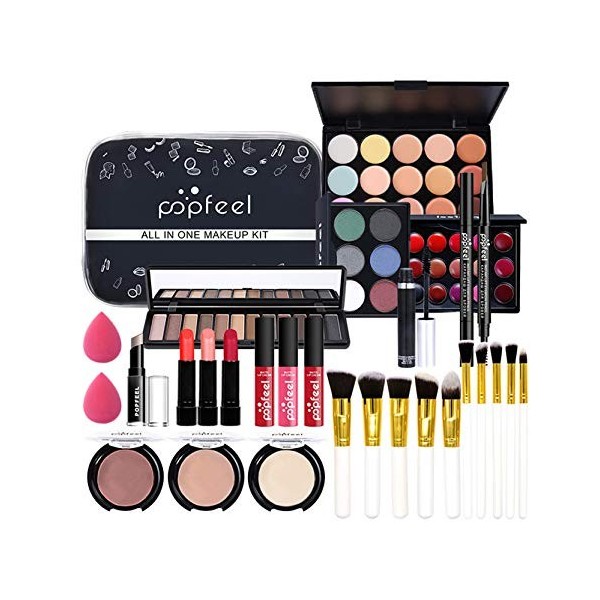 CHSEEO Kit de Maquillage Fard à Paupière Yeux Maquillage, Coffret Cadeau Coffret Maquillage Mallette de Maquillage Set de Maq