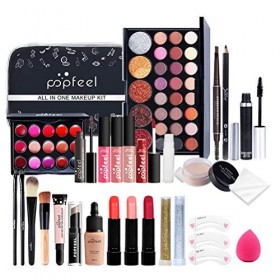 27 Pièces Kit de maquillage polyvalent Ensemble-cadeau de maquillage tout-en-un, Kit de maquillage pour femme Ensemble comple