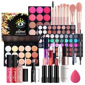 24 Pcs Kit de Maquillage complet Coffret de Maquillage Cosmetic Makeup Palette Cosmétique Set avec Ombre à Paupières, Anti-ce