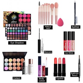 24 Pcs Kit de Maquillage complet Coffret de Maquillage Cosmetic Makeup Palette Cosmétique Set avec Ombre à Paupières, Anti-ce