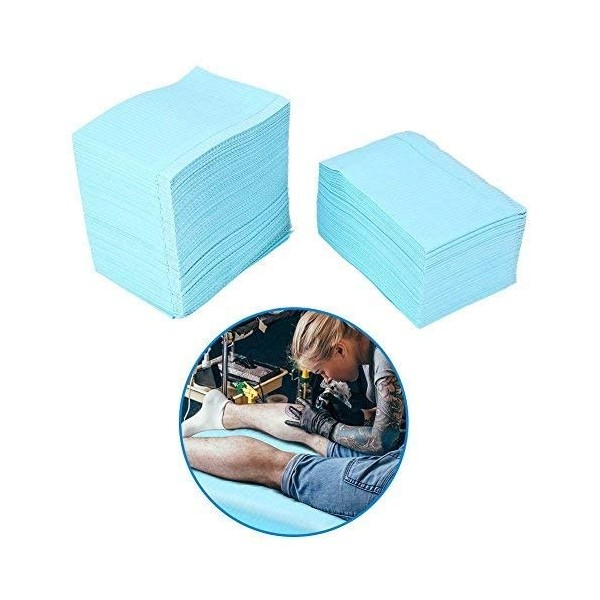 Tapis imperméable jetable, 125Pcs Nappes propres à lépreuve des fuites Underpad Beauty Parlor tatouage protecteur feuille de