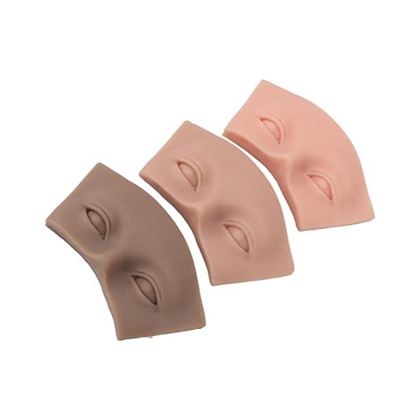 3 Pièces Modèle Doeil, Modèle de Piercing en Silicone pour la Pratique du Maquillage et du Tatouage des Sourcils, Affichage 