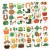 Angoily 150 Feuilles Autocollant Shamrock Patrick Décorations Patrick Décor Patrick Visage St Patricks Day Accessoires Enfant