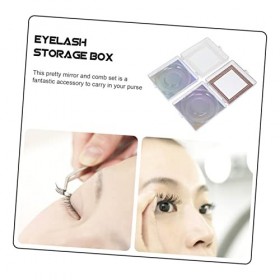 FRCOLOR Lot de 8 boîtes à cils avec fenêtre pour faux cils, greffe de cils, en cristal, organisateur de faux cils, boîte à ou