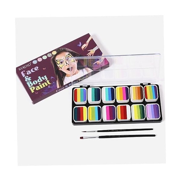 minkissy 1 Set Peinture Pour Le Visage Top Coat Kit De Maquillage Kit Activé Par LEau Peintures Pour Adultes Peinture Pour E