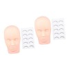 minkissy 2 Ensembles Modèle De Formation De Beauté Cils Mannequin Cils Mannequin Tête Kit De Pratique Pratique Formation Tête