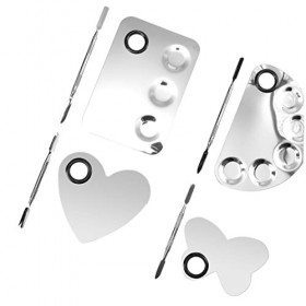 FRCOLOR Lot de 4 palettes de mélange - Outils pour ongles - Plaque de mélange pour ongles - Polissage - Palette de couleurs d