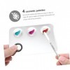FRCOLOR Lot de 4 palettes de mélange - Outils pour ongles - Plaque de mélange pour ongles - Polissage - Palette de couleurs d