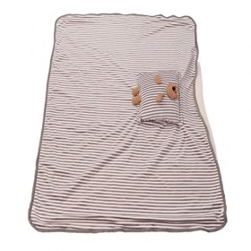 Couverture électrique, Couverture Chauffante de Style rayé dours de Matériel de Polyester pour la Pièce Ours Rayé Gris 