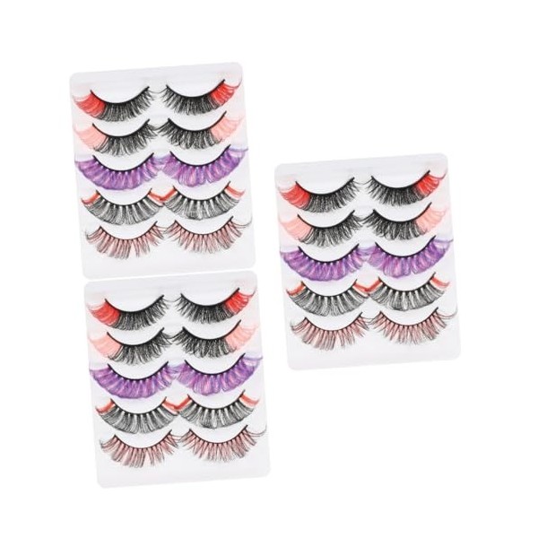 minkissy 4 Boîtes Cils Colorés Faux Cils 3d Imitation Vison Se Déployer Manuel