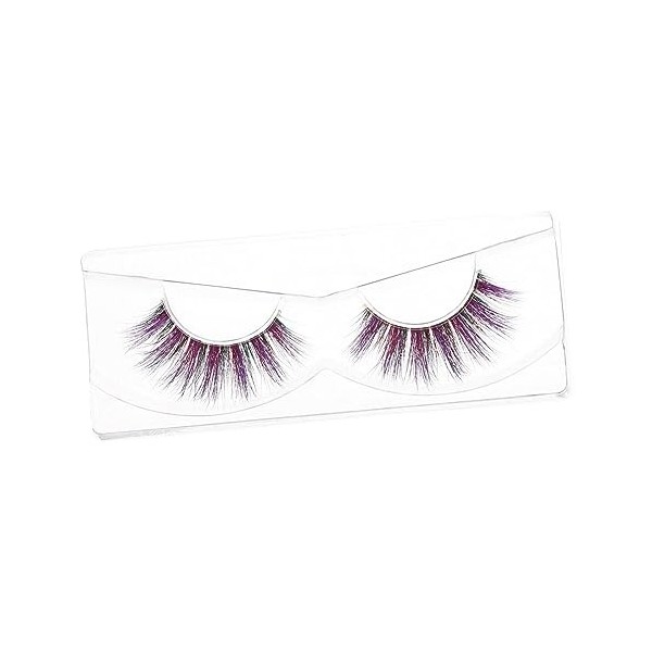 POPETPOP 5 Paires Cils Faux Manquer Violet Fibre Se Réconcilier Multicolore