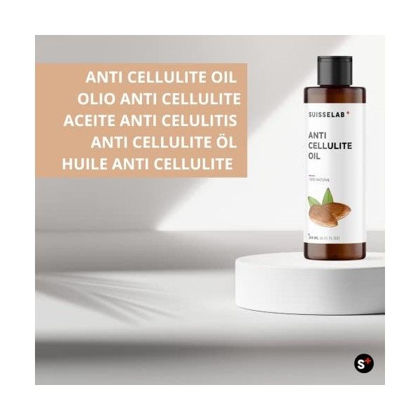 Suisse Lab - HUILE ANTI-CELLULITE DRAINANTE - Lutte contre la cellulite et les vergetures avec effet raffermissant amincissan