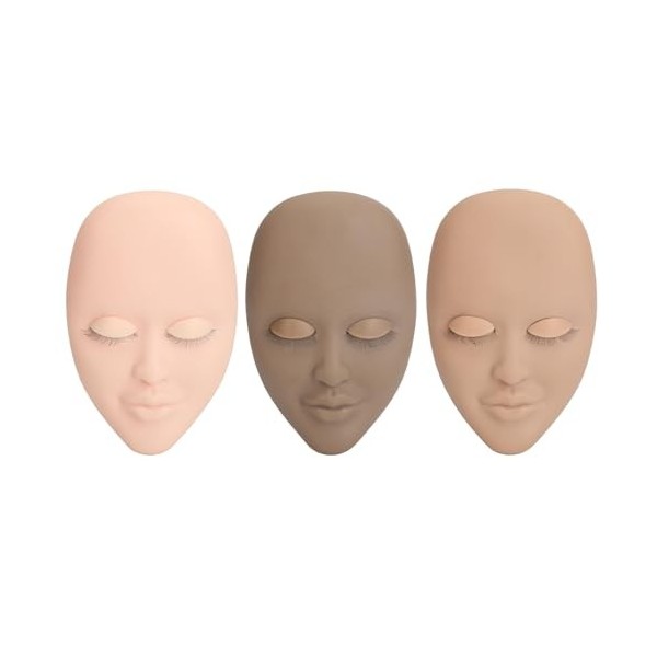 Pratique de Tête de Mannequin de Cils, Paupières de Remplacement de Pratique de Cils 3D Lavables et Réalistes pour Salon de b