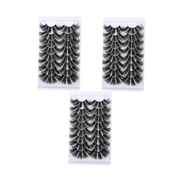 minkissy 48 Paires De Faux Cils 3d Cils Épais Faux Cils Croix Faux Cils Volume Cils Bande 3d Cils Bande Cils Maquillage Fibre