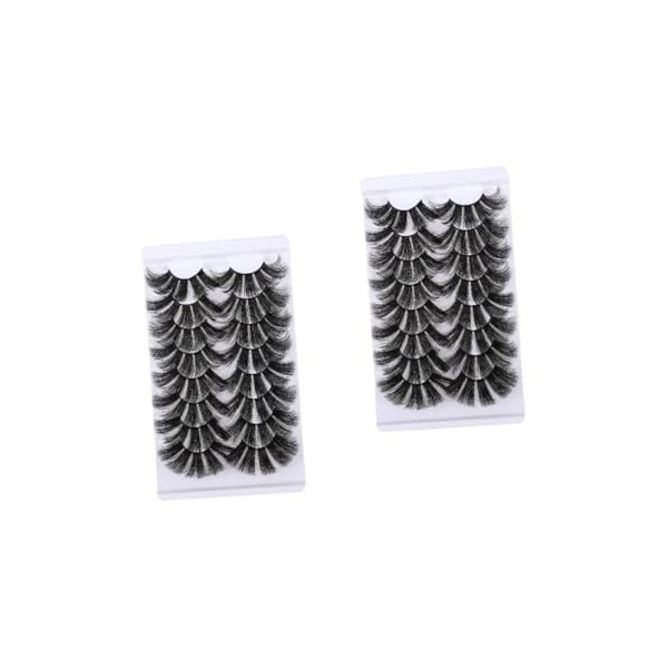 minkissy 48 Paires De Faux Cils 3d Cils Épais Faux Cils Croix Faux Cils Volume Cils Bande 3d Cils Bande Cils Maquillage Fibre