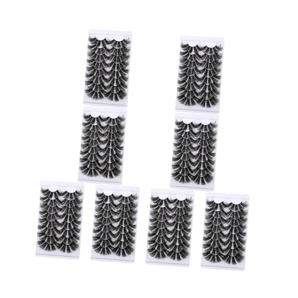 minkissy 48 Paires De Faux Cils 3d Cils Épais Faux Cils Croix Faux Cils Volume Cils Bande 3d Cils Bande Cils Maquillage Fibre