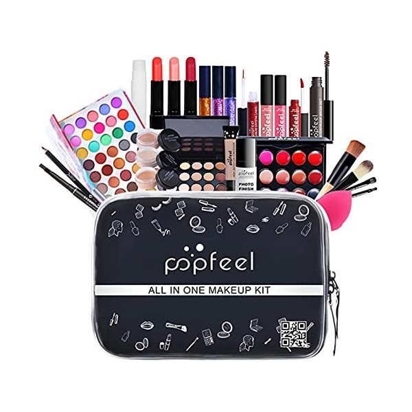 Kit de maquillage professionnel tout-en-un pour femme - Coffret cadeau de maquillage pour fille - Kit de démarrage comprenant