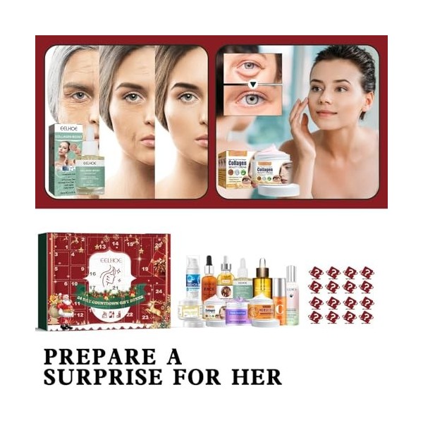 Calendrier De LAvent Beauté 2023, 24 Jours Surprise De Produits De Beauté Et De Soins De La Peau, Maquillage Advent Calendar