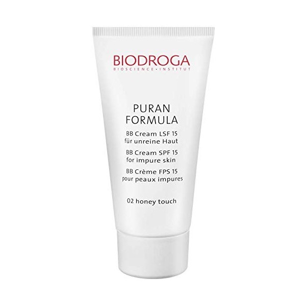 Biodroga - Puran Formula BB Cream Honey Touch - Pour les peaux impures - Avec protection UV SPF 15 - 40 ml