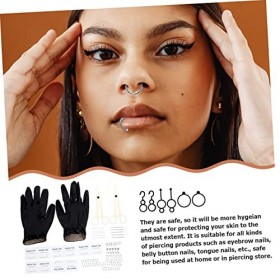 DOITOOL 2 Ensembles DOutils De Bijoux De Corps Kit De Perçage De Mamelon Anneau De Lèvre Kit De Perçage De Lèvres Kits De Pe